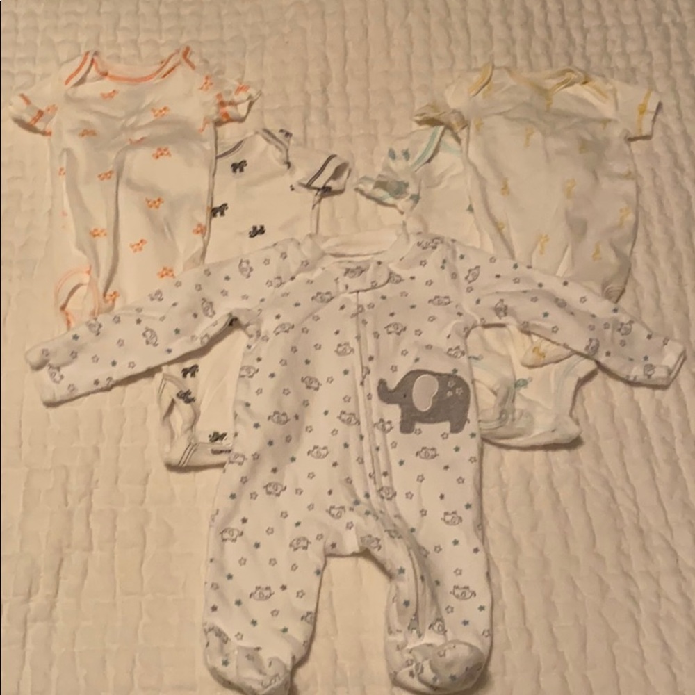 Bundle of 4 Onesies, 1 Sleeper